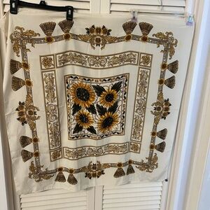 Vintage silk Sunflower Scarf